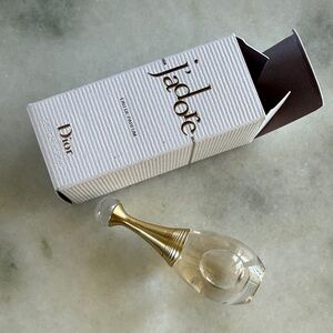 Dior J'adore Glass Perfume Sample Bottle with Gold Neck